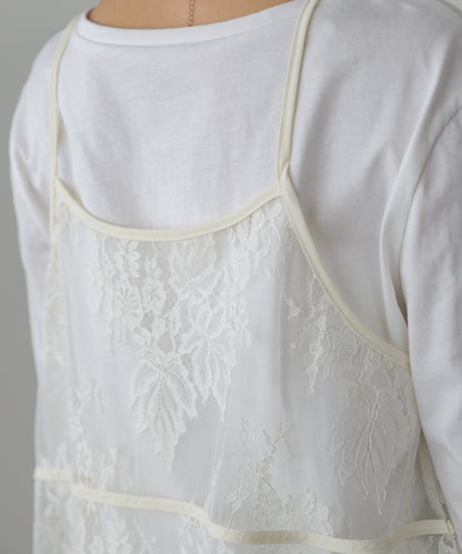 レースビスチェ＋カットソーSET