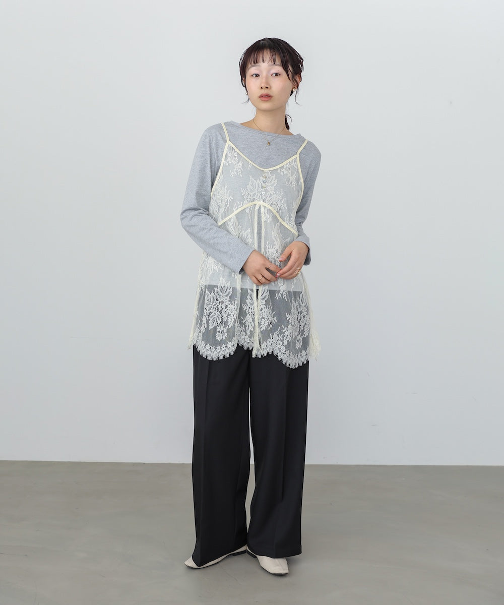 レースビスチェ＋カットソーSET