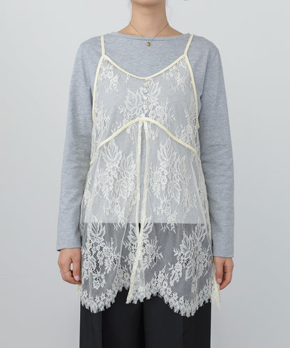 レースビスチェ＋カットソーSET