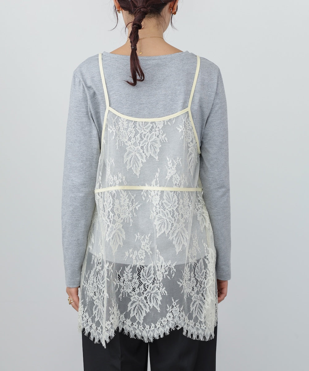 レースビスチェ＋カットソーSET