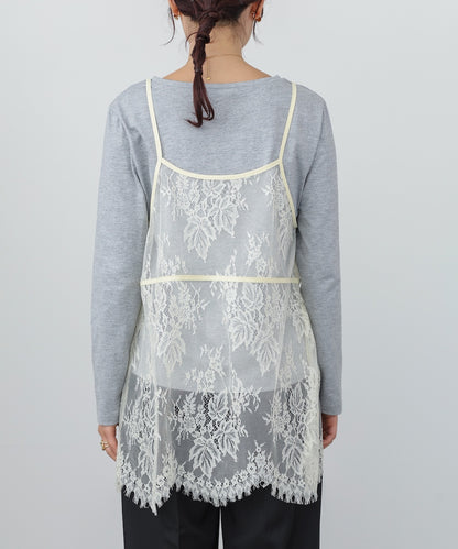 レースビスチェ＋カットソーSET