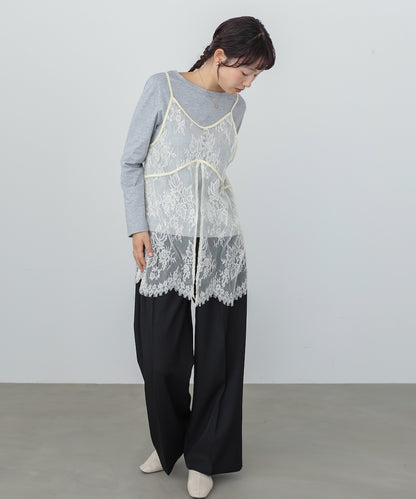 レースビスチェ＋カットソーSET