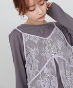 レースビスチェ＋カットソーSET