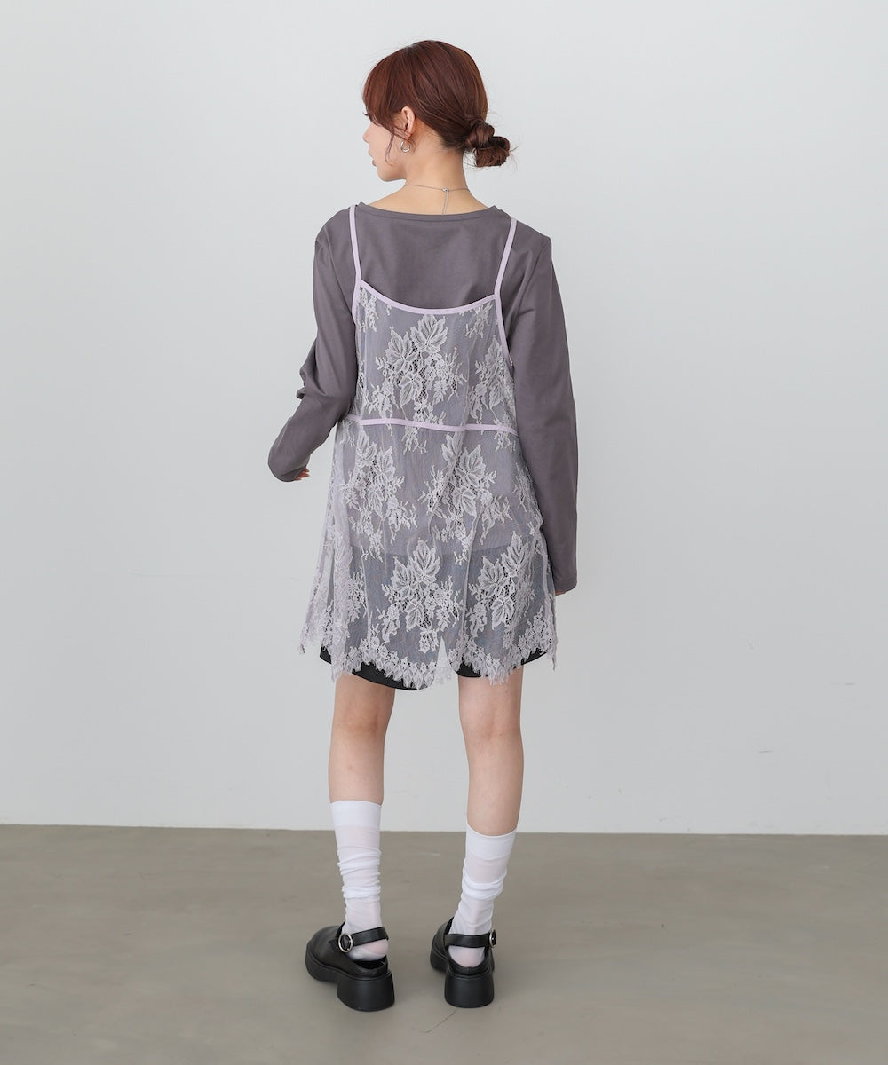 レースビスチェ＋カットソーSET