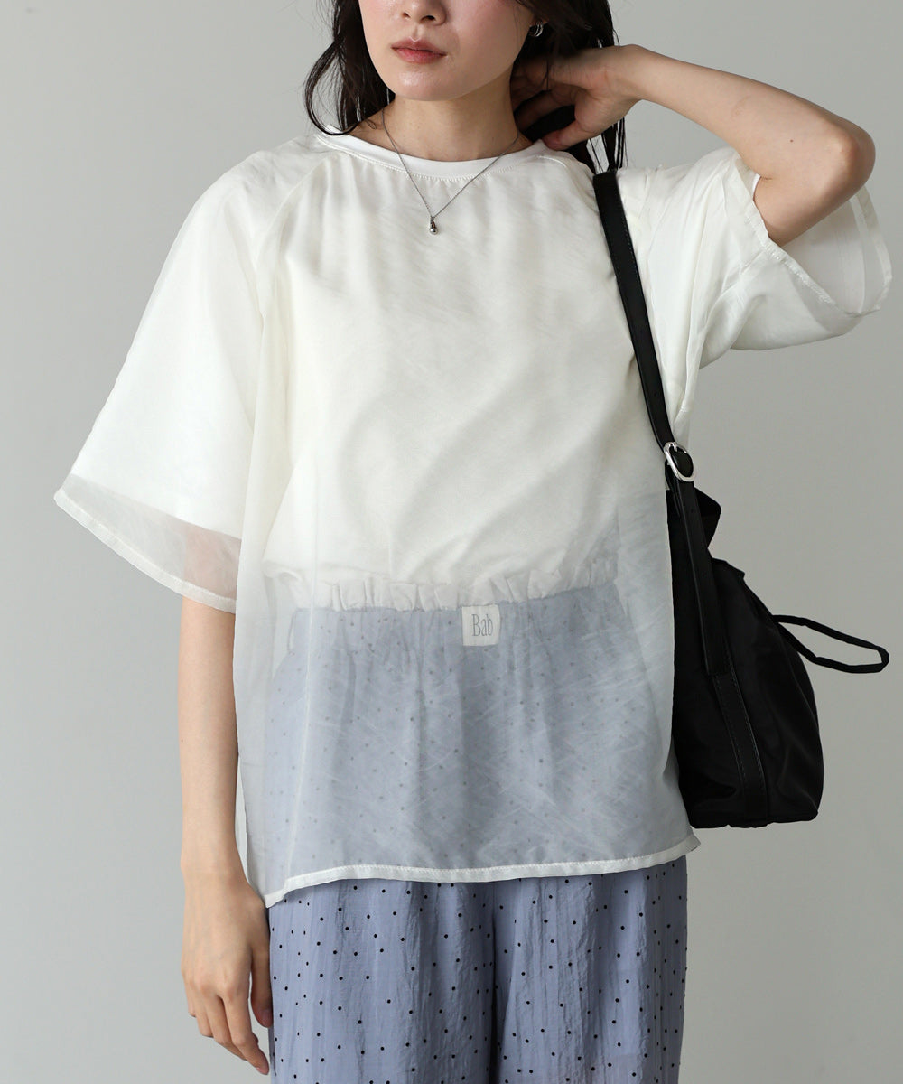 シアーレイヤードライクカットソー