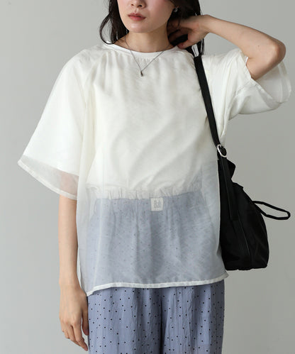 シアーレイヤードライクカットソー