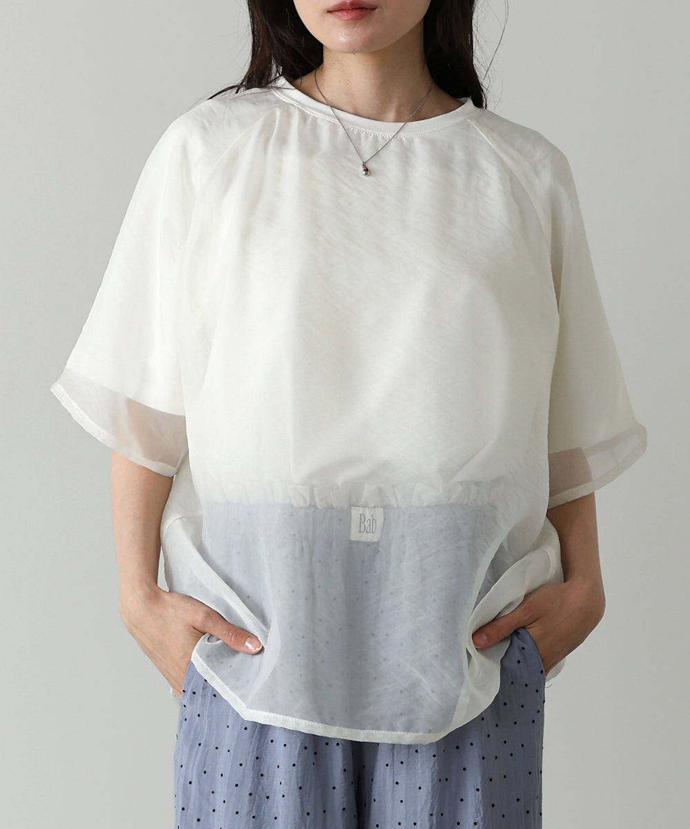 シアーレイヤードライクカットソー