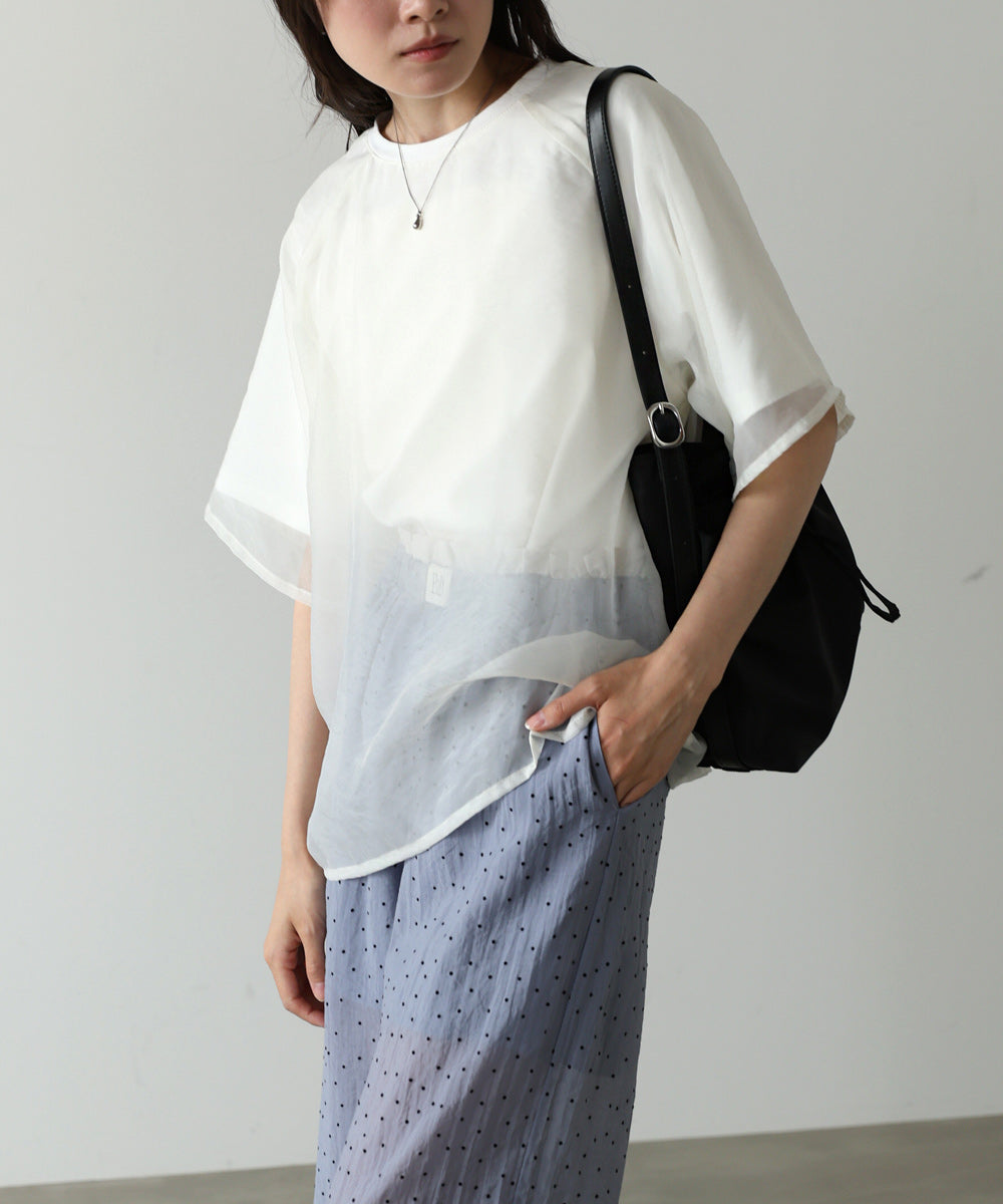 シアーレイヤードライクカットソー