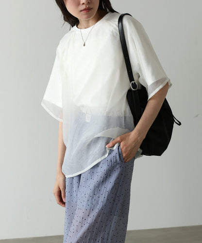シアーレイヤードライクカットソー