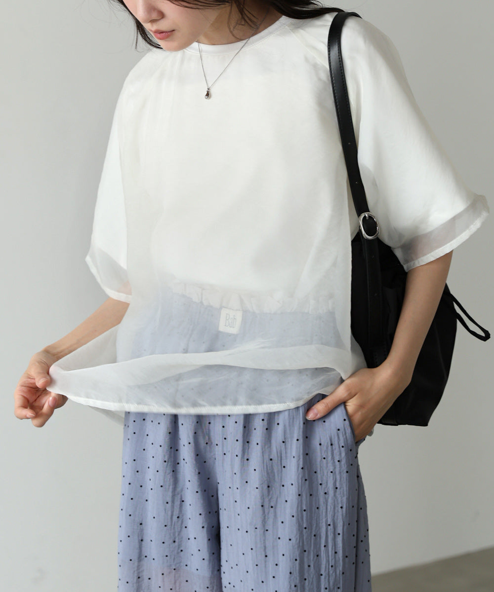 シアーレイヤードライクカットソー