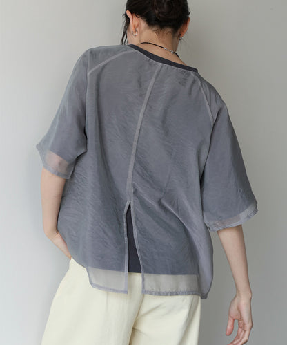 シアーレイヤードライクカットソー