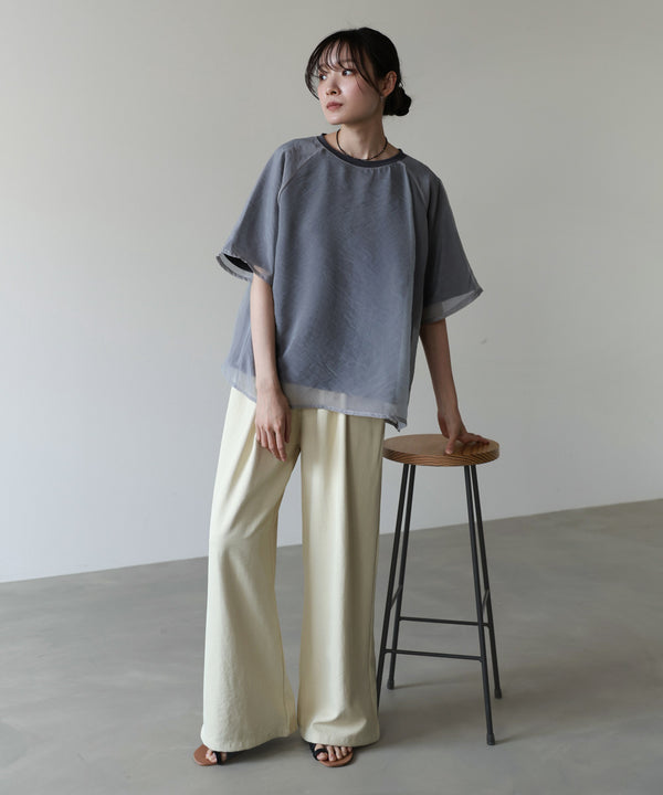 シアーレイヤードライクカットソー