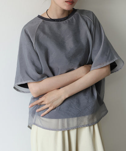 シアーレイヤードライクカットソー