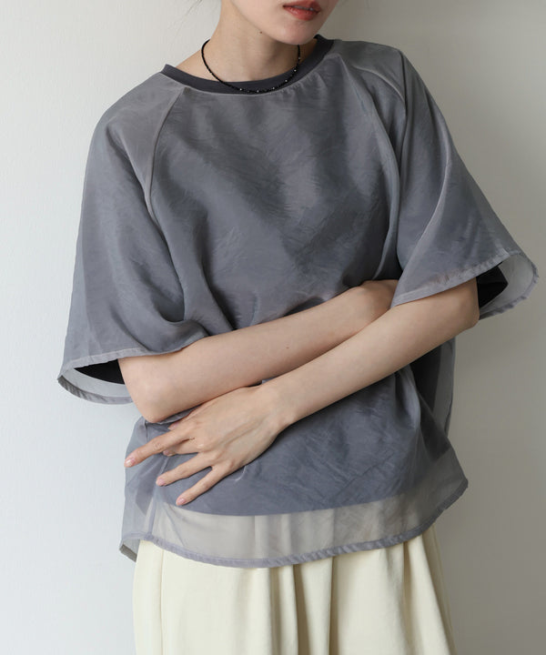 シアーレイヤードライクカットソー