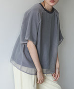 シアーレイヤードライクカットソー