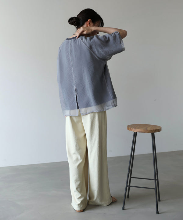 シアーレイヤードライクカットソー