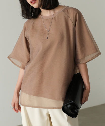 シアーレイヤードライクカットソー