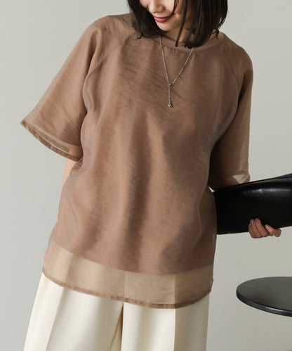 シアーレイヤードライクカットソー