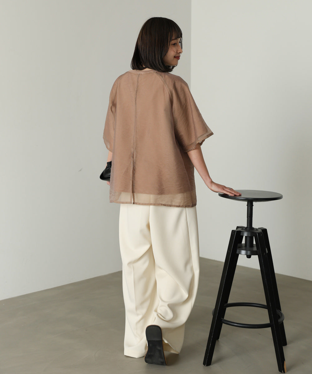 シアーレイヤードライクカットソー