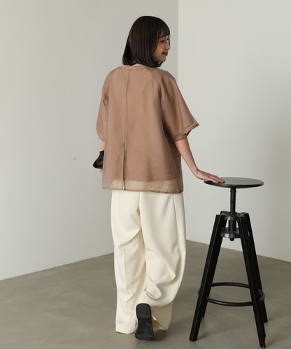 シアーレイヤードライクカットソー