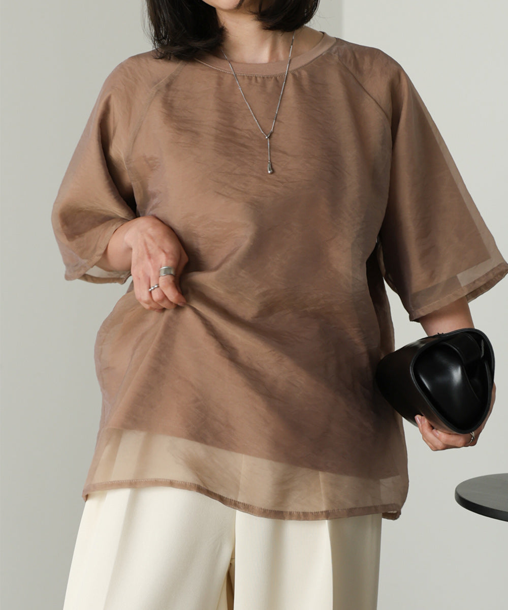 シアーレイヤードライクカットソー