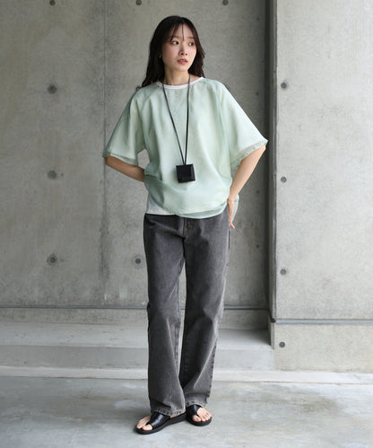 シアーレイヤードライクカットソー