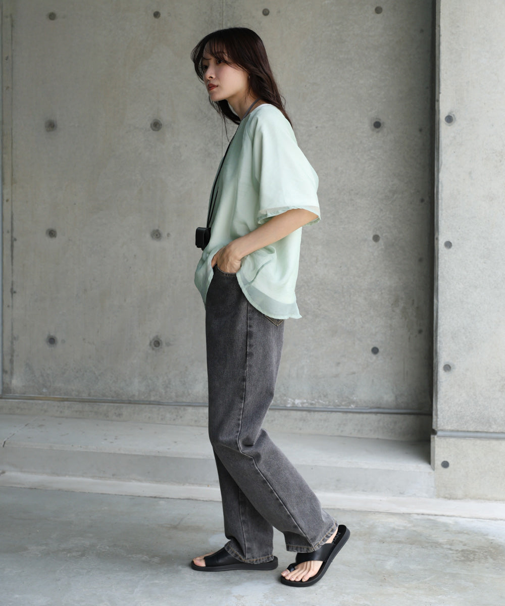 シアーレイヤードライクカットソー