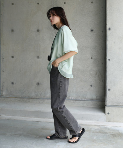 シアーレイヤードライクカットソー