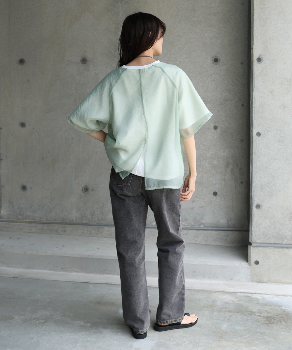 シアーレイヤードライクカットソー