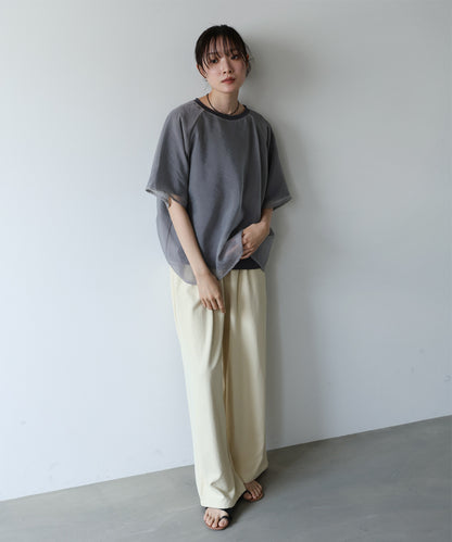 シアーレイヤードライクカットソー