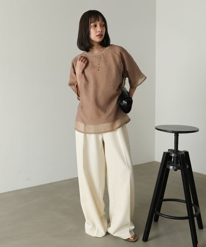 シアーレイヤードライクカットソー