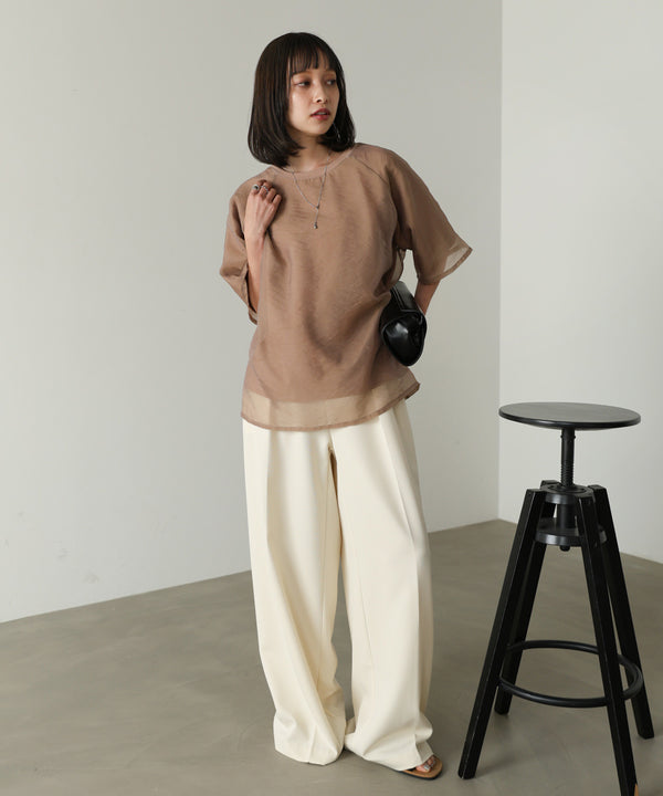 シアーレイヤードライクカットソー