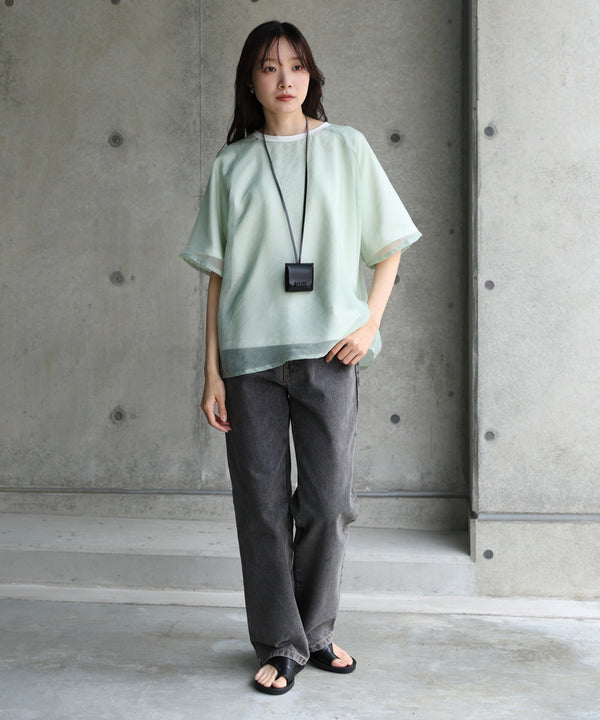 シアーレイヤードライクカットソー