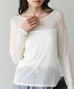 インナー付きシアーカットソー