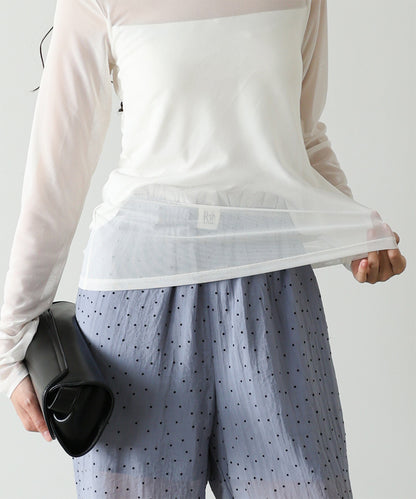 インナー付きシアーカットソー