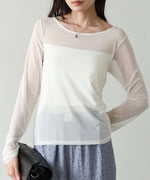 インナー付きシアーカットソー