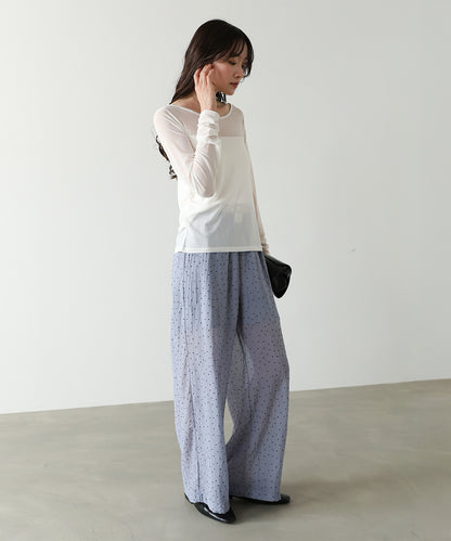 インナー付きシアーカットソー