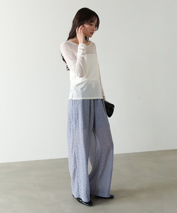 インナー付きシアーカットソー