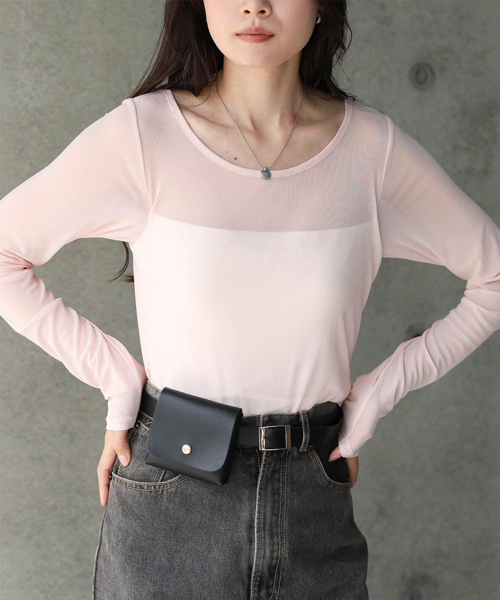 インナー付きシアーカットソー