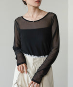 インナー付きシアーカットソー