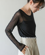 インナー付きシアーカットソー