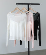 インナー付きシアーカットソー