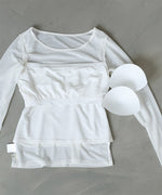 インナー付きシアーカットソー