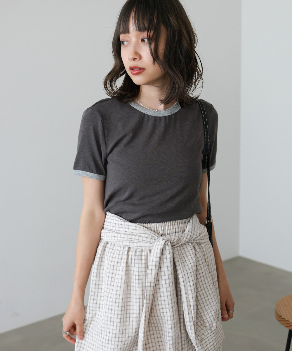 配色リンガーＴシャツ