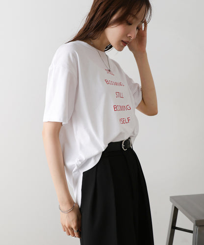 立体プリントオーバーサイズロゴTEE