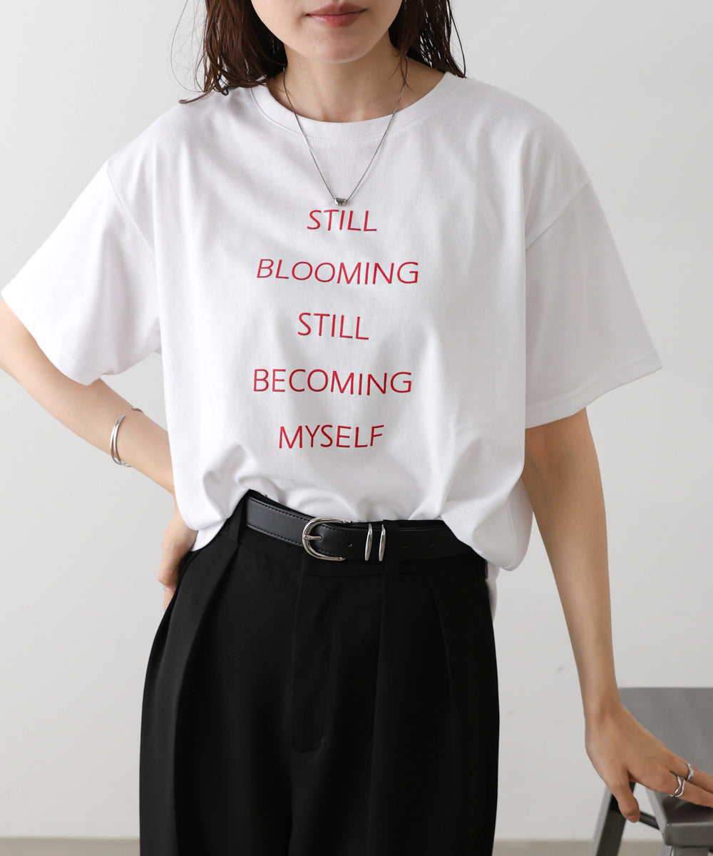 立体プリントオーバーサイズロゴTEE
