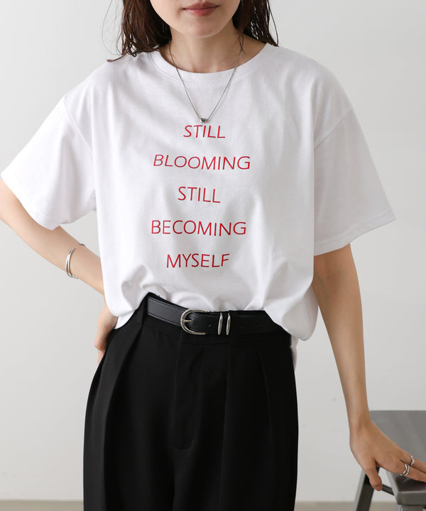 立体プリントオーバーサイズロゴTEE