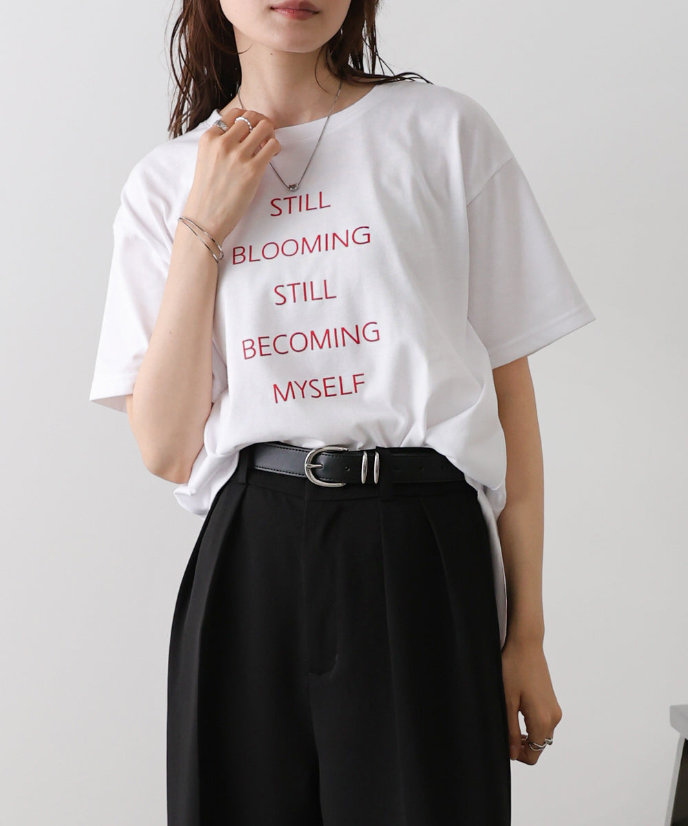 立体プリントオーバーサイズロゴTEE