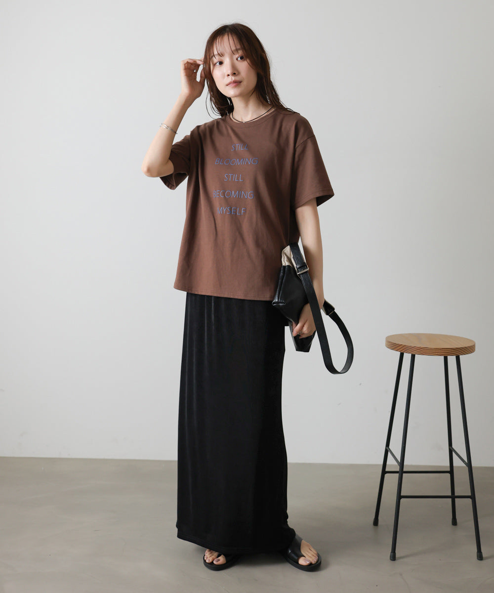 立体プリントオーバーサイズロゴTEE