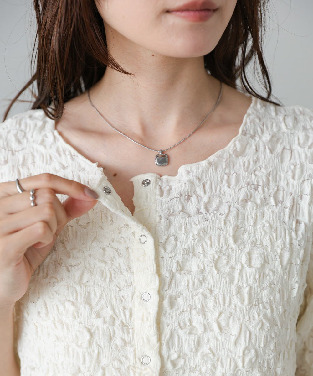 ポコポコペプラムカーディガン